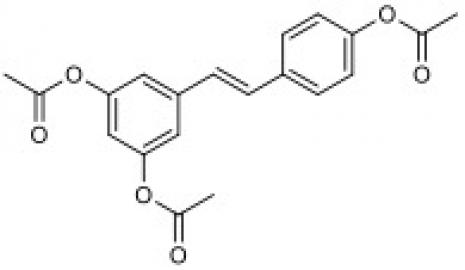 三乙酰白藜芦醇的化学结构。