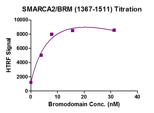HTRF Assay for SMARCA2 / BRM (1367-1511) activity.