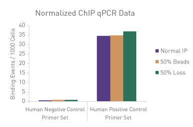 Normalized ChIP qPCR data using the Spike-in Normalization Strategy