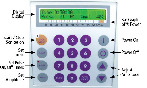 EpiShear Sonicator Digital Display and Keypad