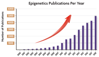 Increasing epigenetics publications.