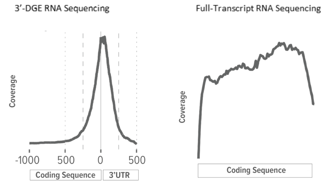 3'-DGE compared to full transcript RNA sequencing